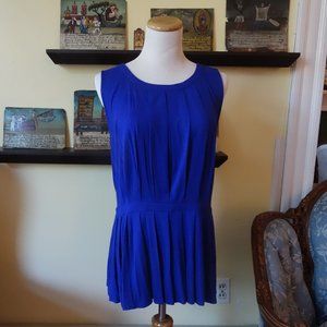 Anthropologie Deletta Purple / Violet / Indigo Sleeveless Peplum Pleated Top
